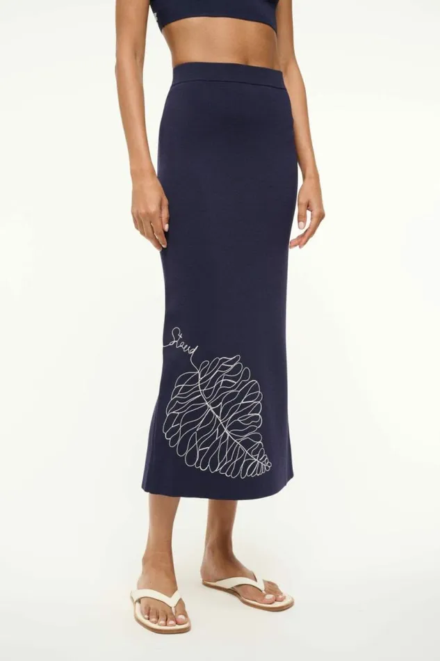 STAUD Skirts KARINA SKIRT Navy 8211 Women STAUD Skirts KARINA SKIRT Navy 8211 Women