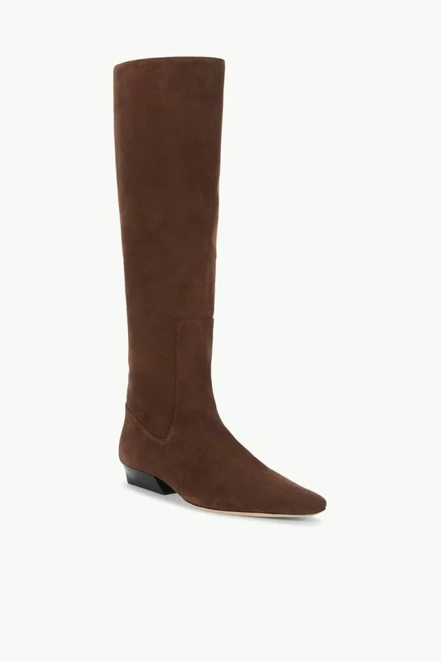 STAUD STAUD and Wrangler WALLY FLAT BOOT Mahogany Suede 8211 Women