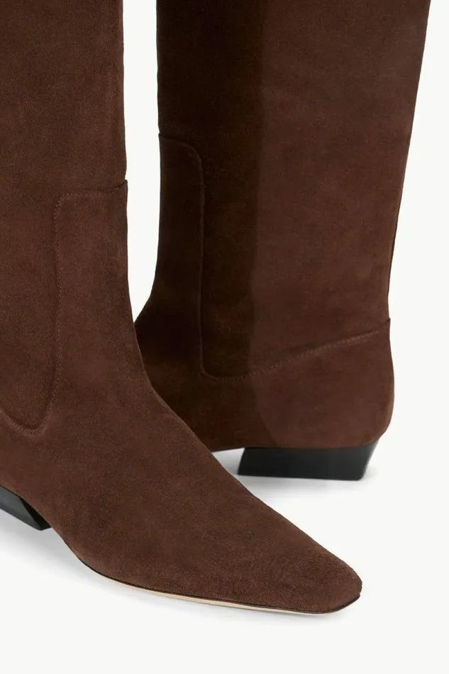 STAUD STAUD and Wrangler WALLY FLAT BOOT Mahogany Suede 8211 Women