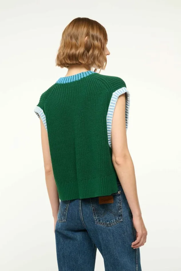 STAUD Sweaters AMERICANA SWEATER Jungle Sky Ivory 8211 Women