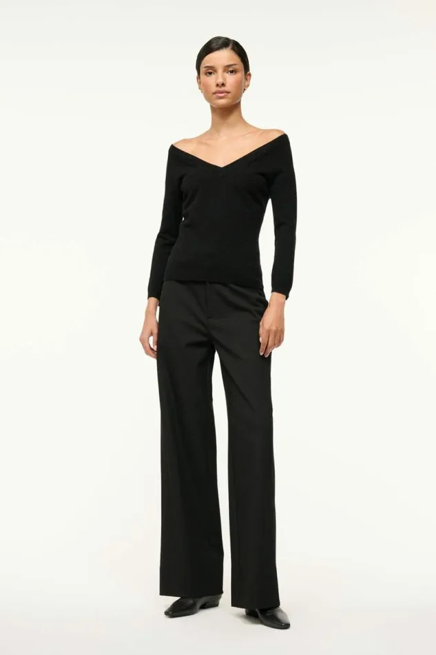 STAUD Sweaters MICK CASHMERE SWEATER Black 8211 Women STAUD Sweaters MICK CASHMERE SWEATER Black 8211 Women