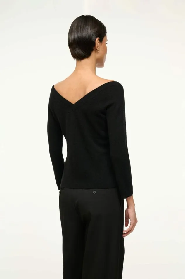 STAUD Sweaters MICK CASHMERE SWEATER Black 8211 Women STAUD Sweaters MICK CASHMERE SWEATER Black 8211 Women