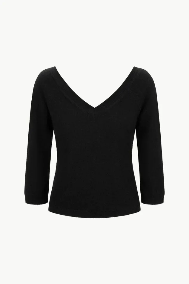 STAUD Sweaters MICK CASHMERE SWEATER Black 8211 Women STAUD Sweaters MICK CASHMERE SWEATER Black 8211 Women