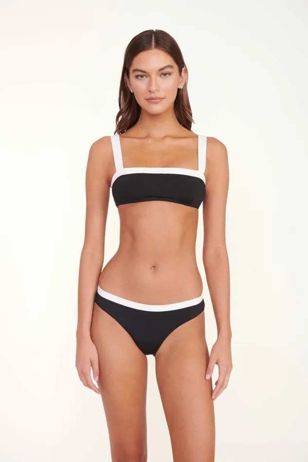 STAUD Swim LIV BIKINI TOP Black White 8211 Women
