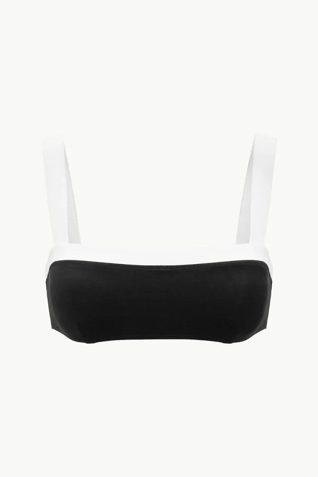 STAUD Swim LIV BIKINI TOP Black White 8211 Women STAUD Swim LIV BIKINI TOP Black White 8211 Women