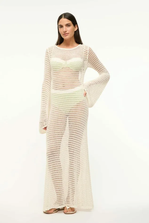 STAUD Swim LORENA DRESS Ivory 8211 Women