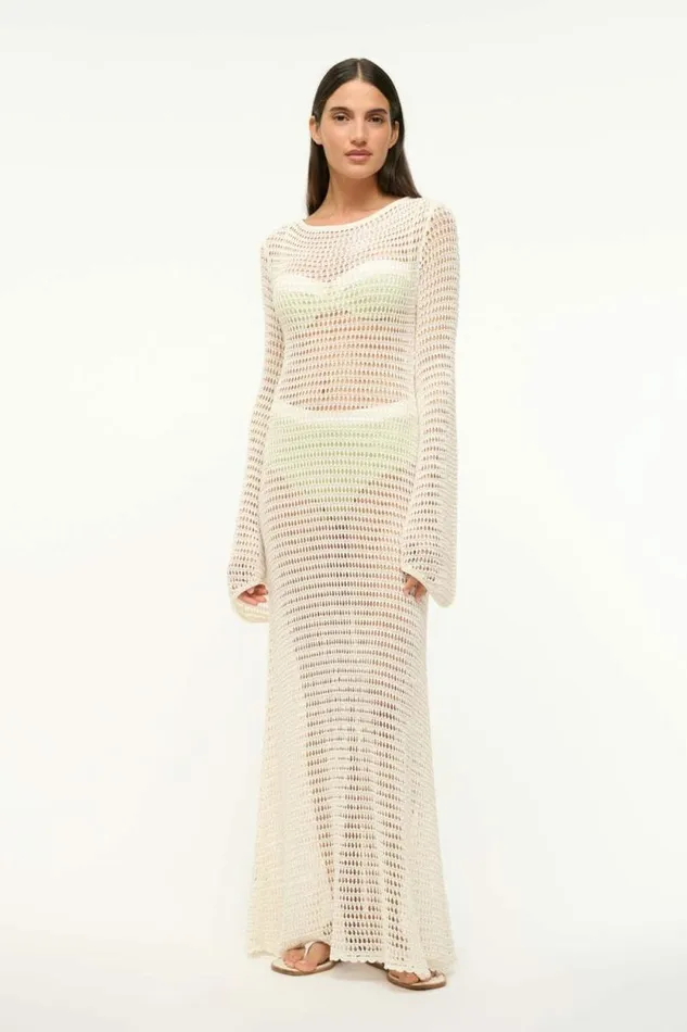 STAUD Swim LORENA DRESS Ivory 8211 Women