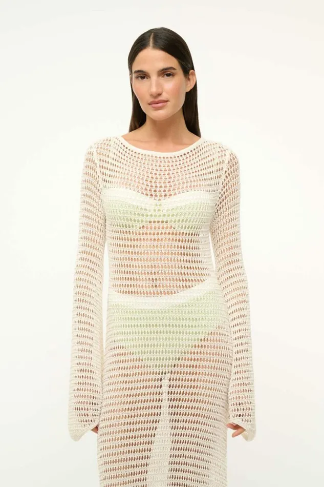 STAUD Swim LORENA DRESS Ivory 8211 Women