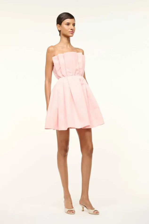 STAUD The Evening Edit CORDELIA DRESS Powder Pink 8211 Women STAUD The Evening Edit CORDELIA DRESS Powder Pink 8211 Women