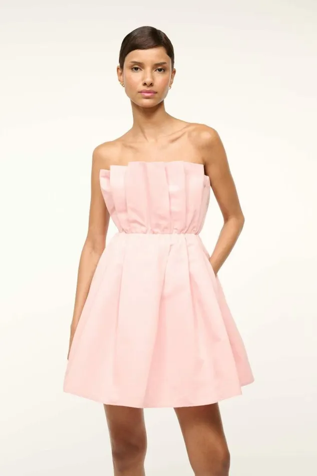 STAUD The Evening Edit CORDELIA DRESS Powder Pink 8211 Women STAUD The Evening Edit CORDELIA DRESS Powder Pink 8211 Women