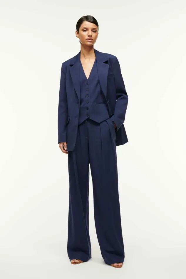 STAUD The Evening Edit LUISA PANT Navy 8211 Women