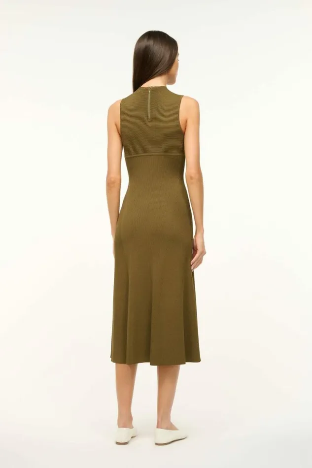 STAUD The Knit Shop MALACHITE DRESS Sergeant Green 8211 Women