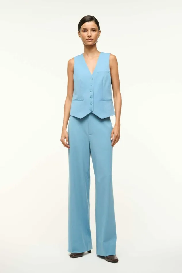 STAUD Tops BRETT VEST Slate Blue 8211 Women