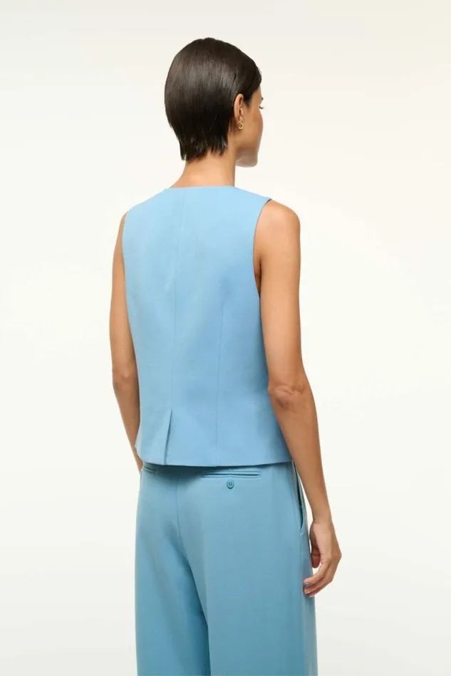 STAUD Tops BRETT VEST Slate Blue 8211 Women
