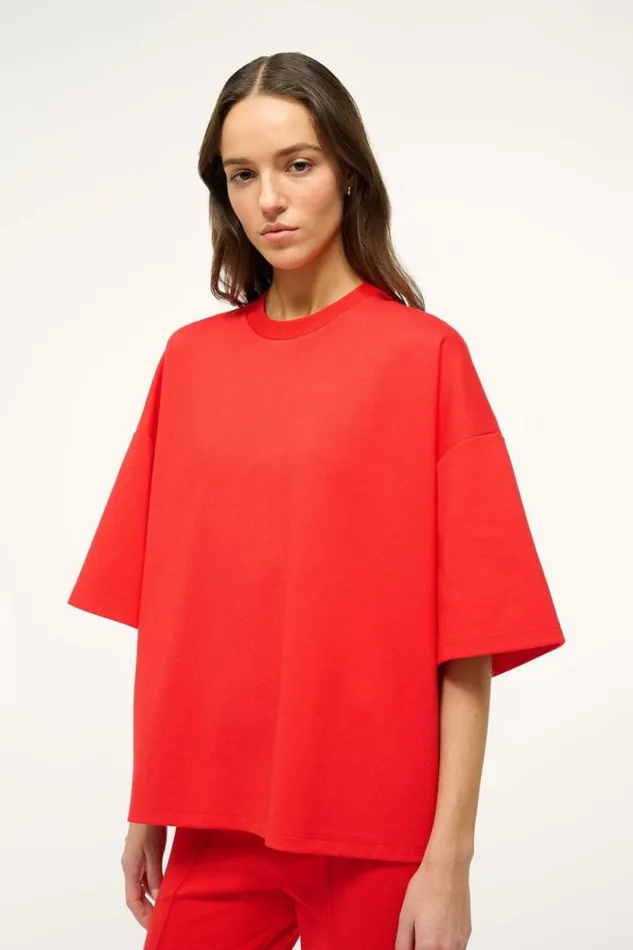 STAUD Tops CAPSULE TOP Red Rose 8211 Women STAUD Tops CAPSULE TOP Red Rose 8211 Women