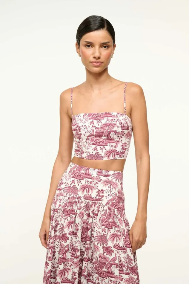 STAUD Tops FEDERICO TANK Bordeaux Toile 8211 Women