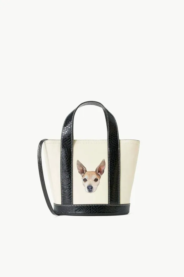 STAUD Totes CUSTOM ALLORA MINI TOTE Cream Black 8211 Women