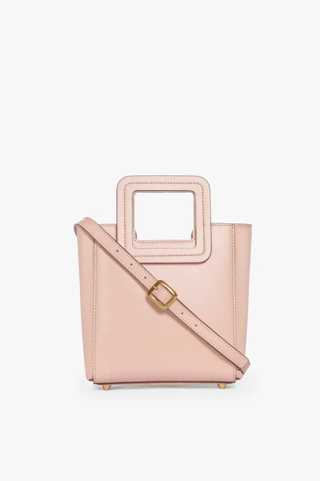 STAUD Totes MINI SHIRLEY LEATHER BAG Blush 8211 Women