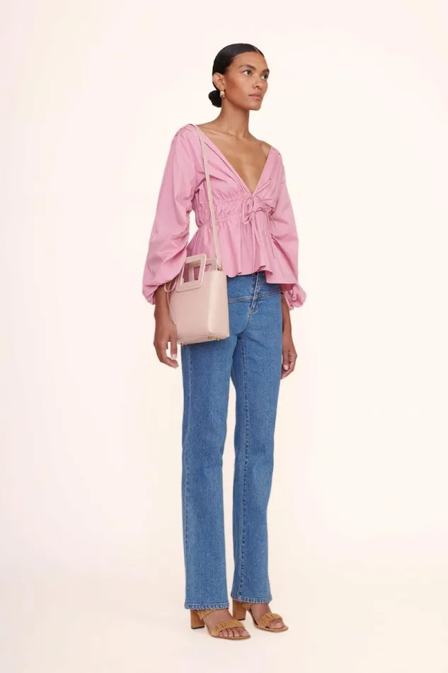 STAUD Totes MINI SHIRLEY LEATHER BAG Blush 8211 Women STAUD Totes MINI SHIRLEY LEATHER BAG Blush 8211 Women