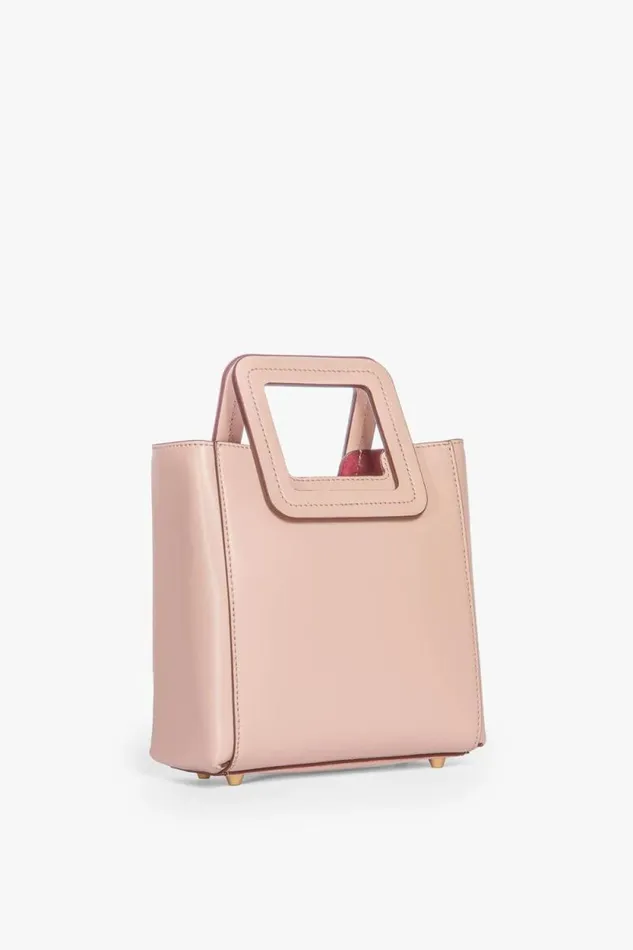 STAUD Totes MINI SHIRLEY LEATHER BAG Blush 8211 Women STAUD Totes MINI SHIRLEY LEATHER BAG Blush 8211 Women