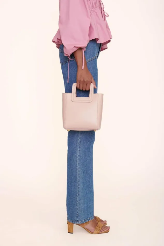STAUD Totes MINI SHIRLEY LEATHER BAG Blush 8211 Women STAUD Totes MINI SHIRLEY LEATHER BAG Blush 8211 Women