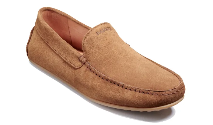 Stirling 8211 Camel Suede Men Barker Shoes Mens Loafers