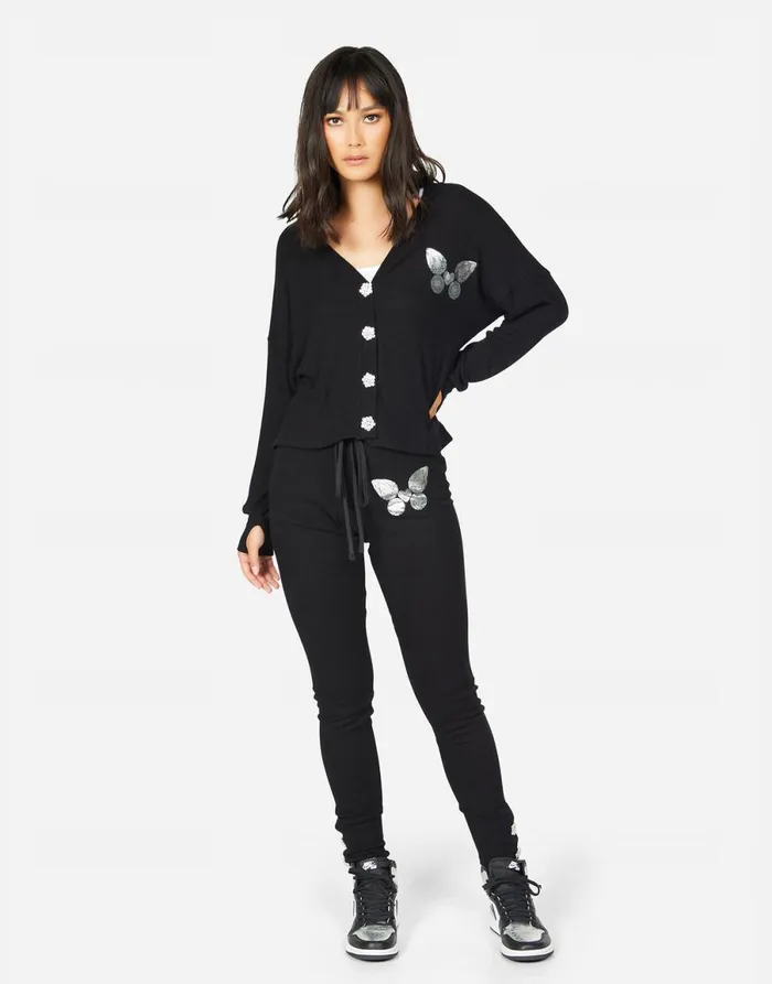 Stormi Diamond Butterfly Black Women039s Lauren Moshi Long Sweatpants