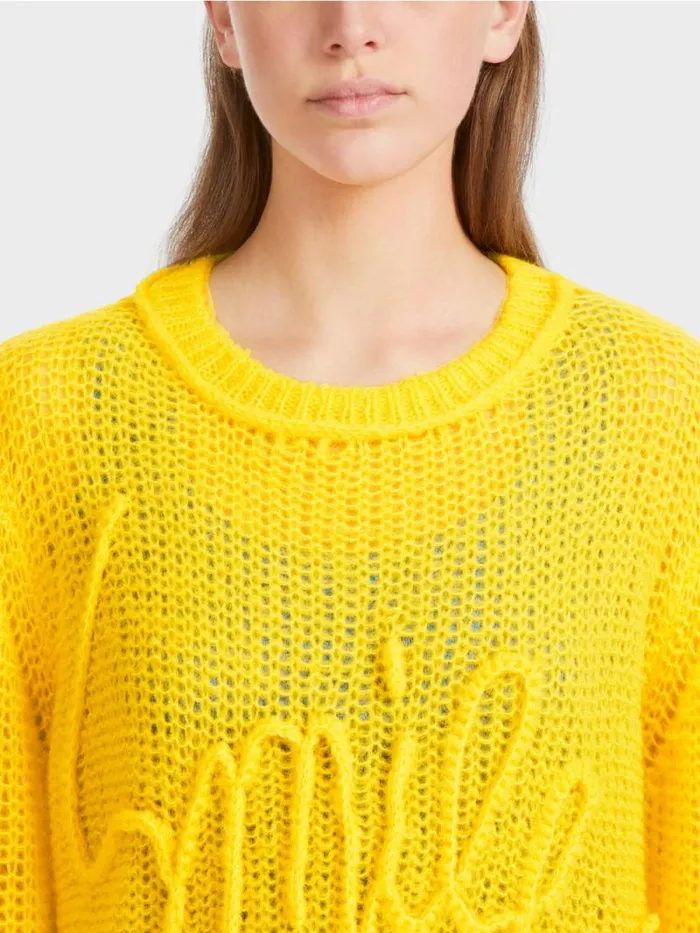 Strick Damen Marc Cain Leichter Sweater 034Rethink Together034 Sunshine