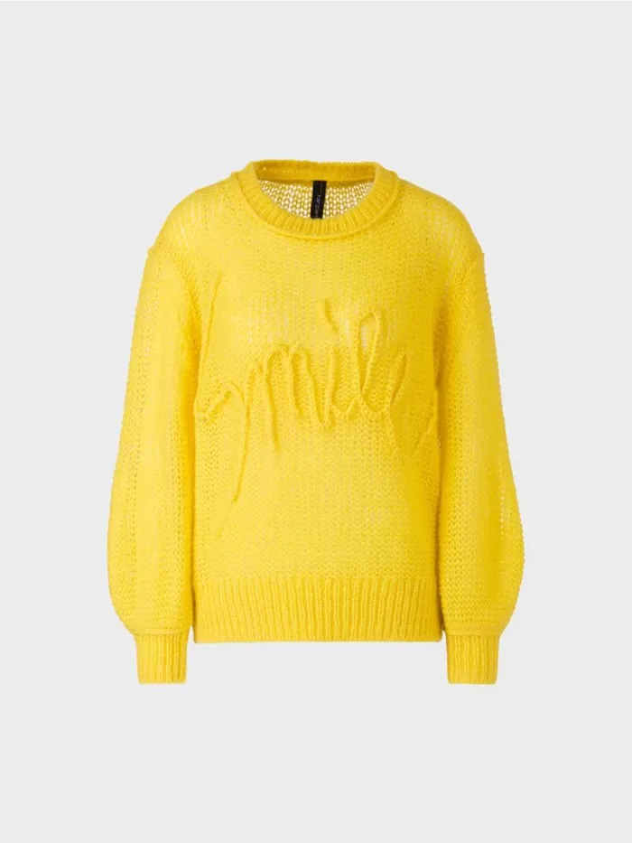 Strick Damen Marc Cain Leichter Sweater 034Rethink Together034 Sunshine