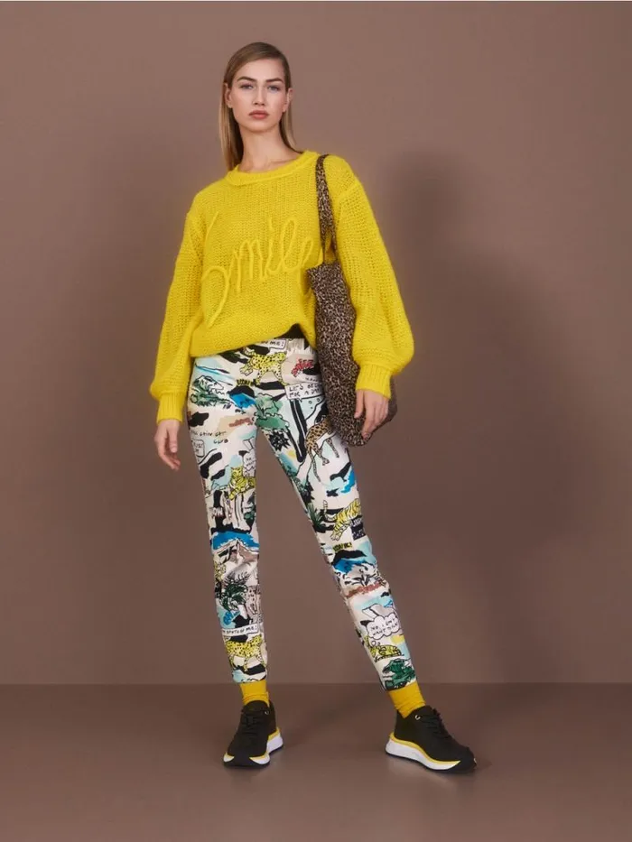 Strick Damen Marc Cain Leichter Sweater 034Rethink Together034 Sunshine