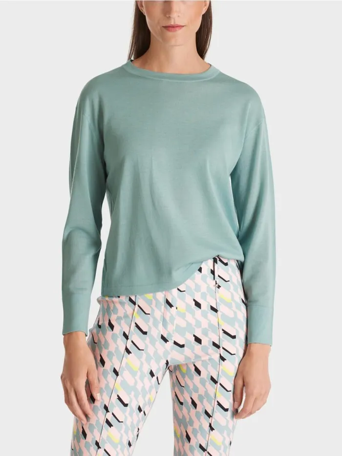 Strick Damen Marc Cain Sweater 034Rethink Together034 Dark Sky Blue