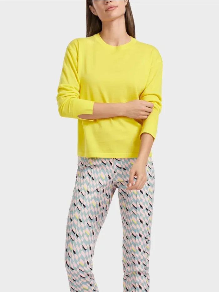 Strick Damen Marc Cain Sweater 034Rethink Together034 Soft Lemon