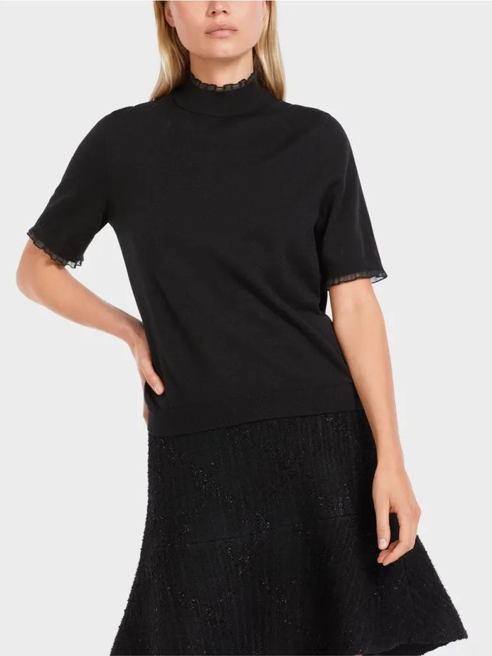 Strick Damen Marc Cain Sweater Mit Glitzer 034Rethink Together034 Black