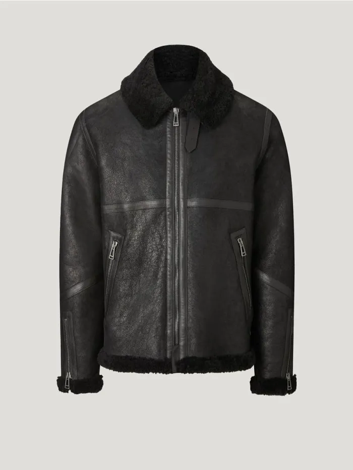 Suede and Shearling Jackets Men Belstaff Centenary Valiant Motorcycle Jacket Black