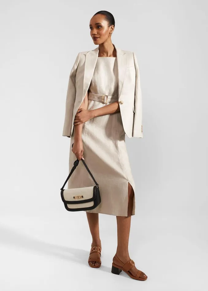 Suits and Coords Women HOBBS Roberta Linen Jacket Neutral