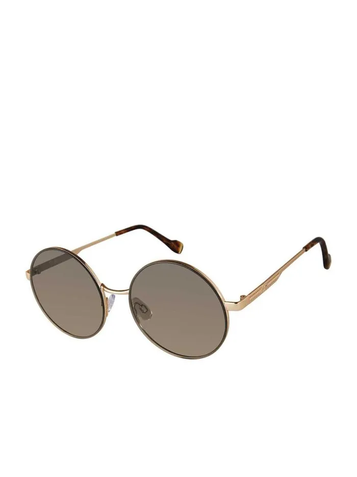 Sunglasses Accessories Jessica Simpson Vintage Metal Round Sunglasses In Gold and Tortoise