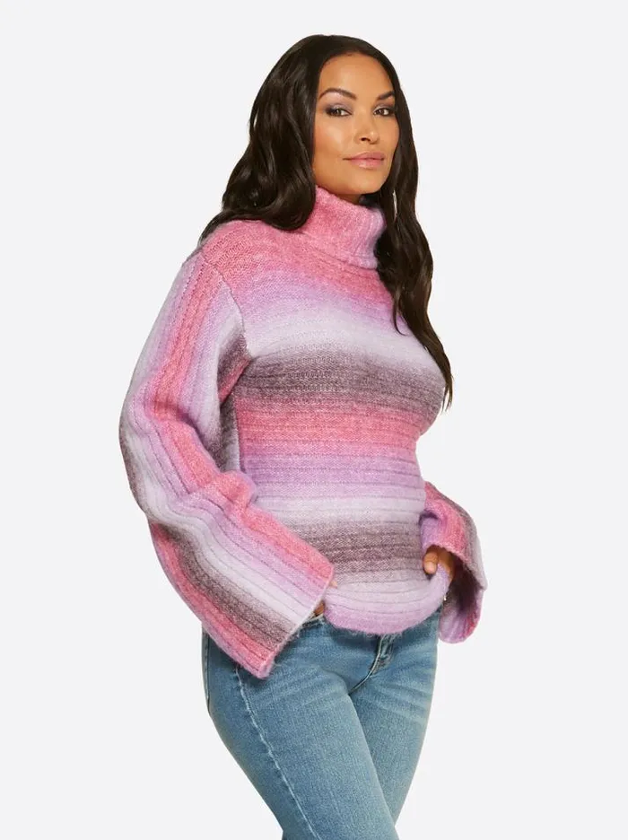 Sweaters Clothing Jessica Simpson Lana Bell Sleeve Sweater In Striking Purple