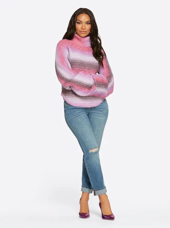 Sweaters Clothing Jessica Simpson Lana Bell Sleeve Sweater In Striking Purple