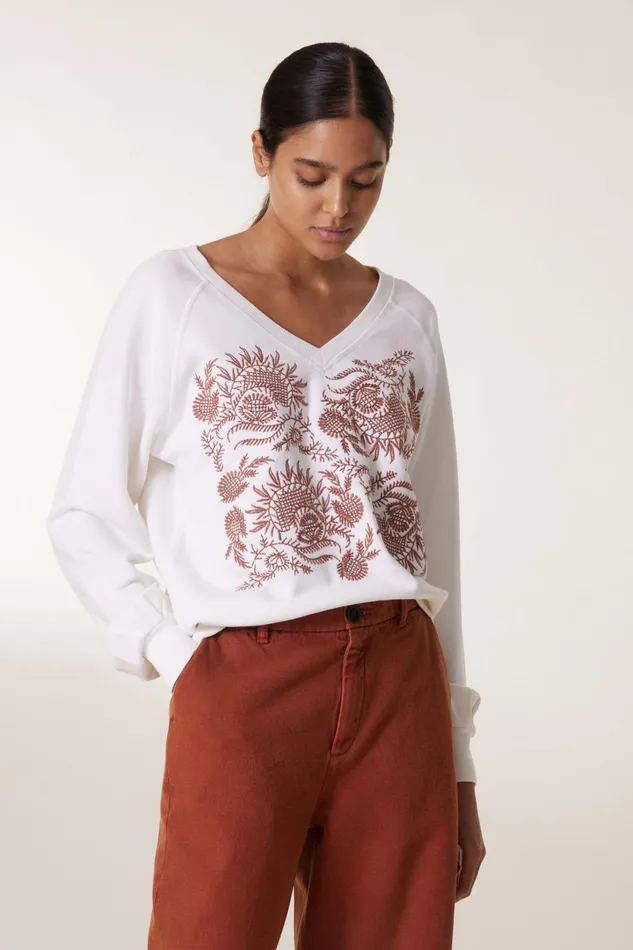 Sweatshirts Women Leon and Harper Shiva Brd Sweatshirt White