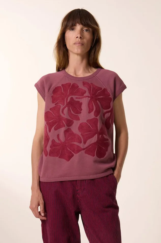 Sweatshirts Women Leon and Harper Sirop Tulip Sweatshirt Mauve