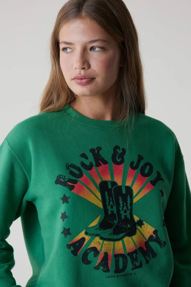 Sweatshirts Women Leon and Harper Sortie Aca H23 Sweatshirt Green