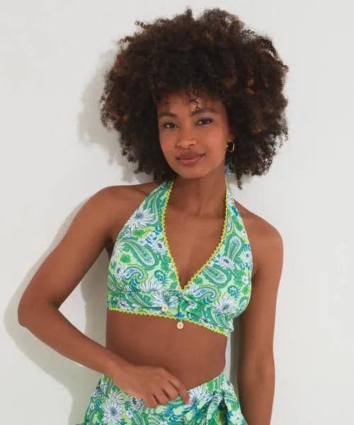 Swimwear Coconut Bay Bikini Top Green Multi 8211 Joebrowns Apparel