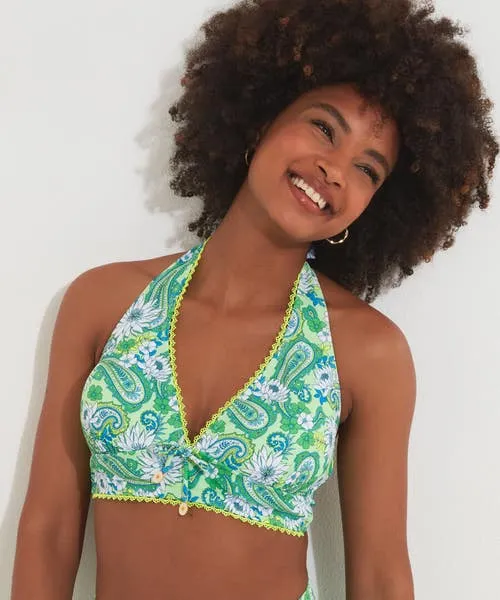 Swimwear Coconut Bay Bikini Top Green Multi 8211 Joebrowns Apparel