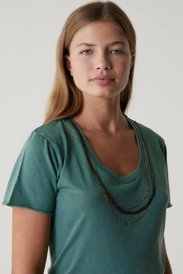 TShirts and Tops Women Leon and Harper Tizia Bling TShirt Green
