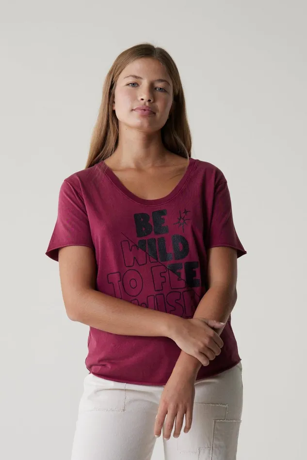 TShirts and Tops Women Leon and Harper Tizia Wise TShirt Wine