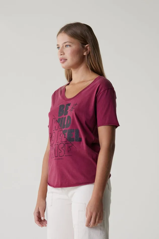 TShirts and Tops Women Leon and Harper Tizia Wise TShirt Wine