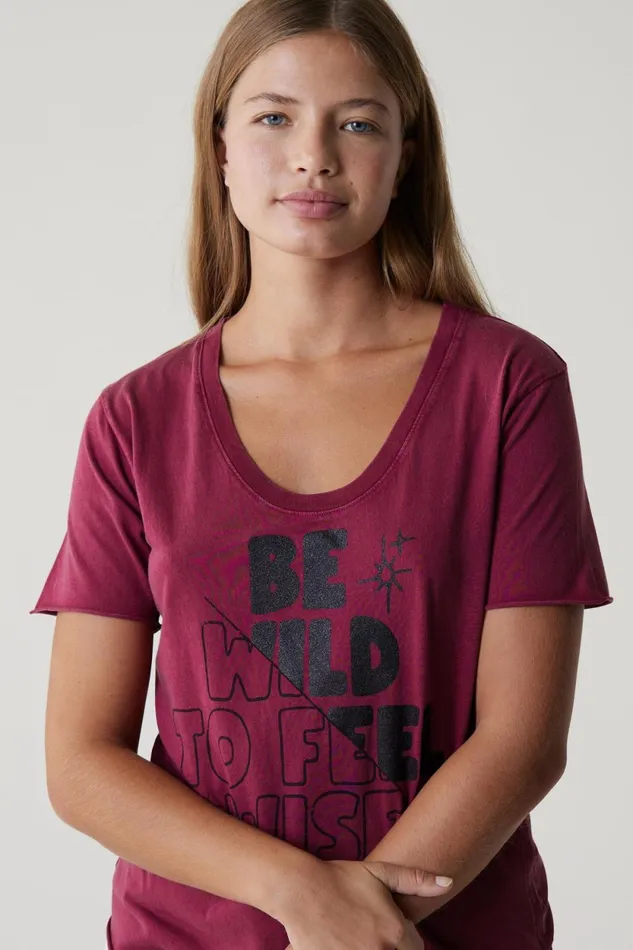 TShirts and Tops Women Leon and Harper Tizia Wise TShirt Wine