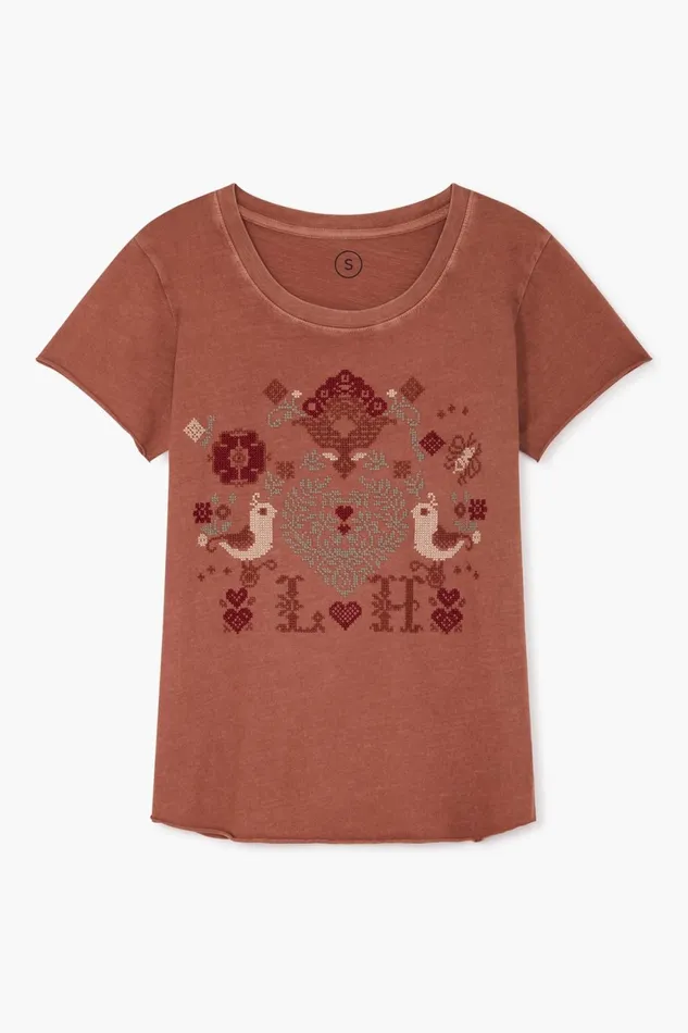 TShirts and Tops Women Leon and Harper Toro Birdy Tshirt Blush