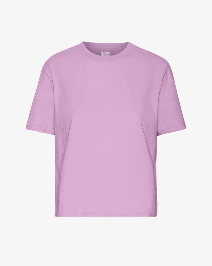 TShirts Colorfulstandard Women Organic Boxy Crop Tee 8211 Cherry Blossom