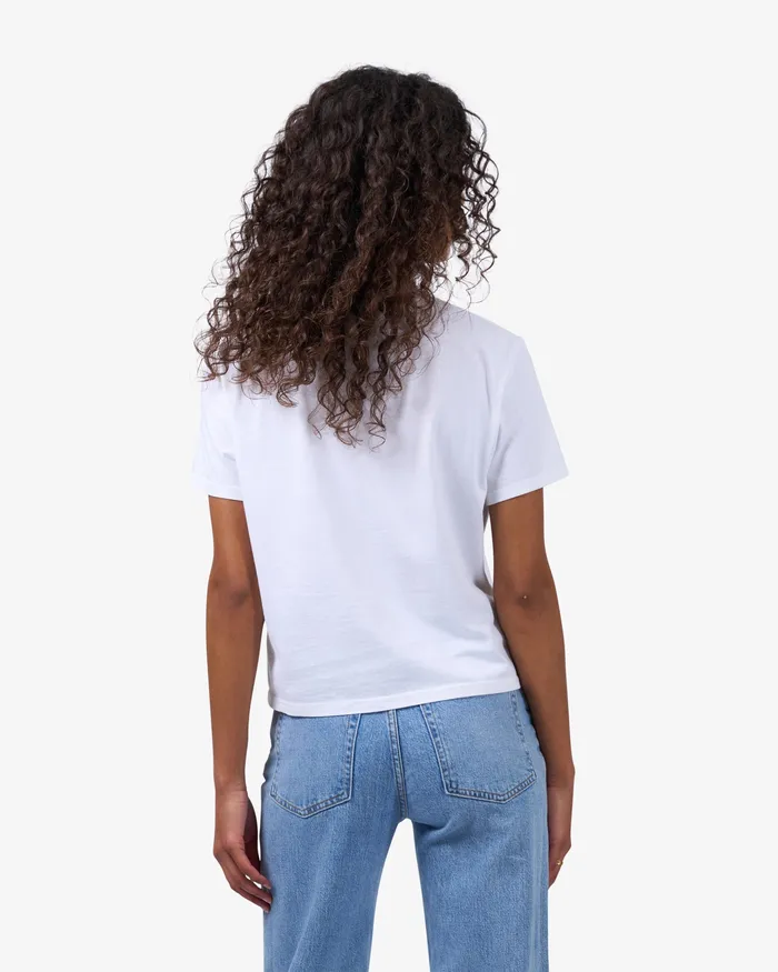 TShirts Colorfulstandard Women Organic Boxy Crop Tee 8211 Cherry Blossom